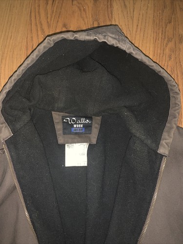 Walls Work Wear Lined Hood Men’s Size XL Chocolate Brown Hoodie Warm Jacket - Picture 6 of 9