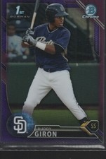 RUDDY GIRON  2016 BOWMAN CHROME PROSPECTS PURPLE  REFRACTOR CARD #BCP20/250