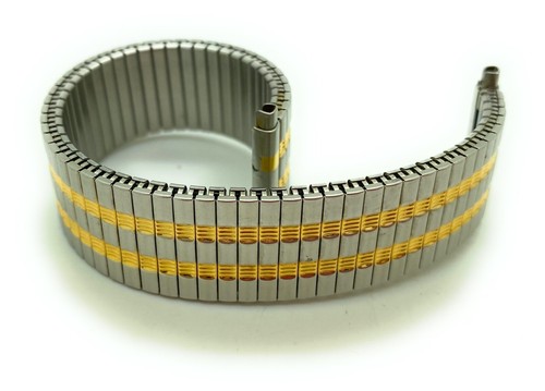 18 mm 20 mm 22 mm plata oro delgado acero inoxidable banda de expansión elástica ST6 - Imagen 13 de 13