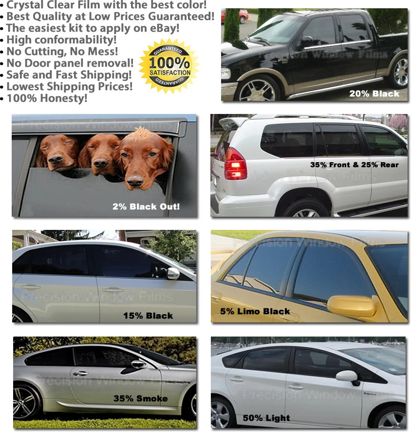 Nano Carbon Window Film Any Tint Shade PreCut All Sides & Rears for GMC SUV - Image 2 of 3
