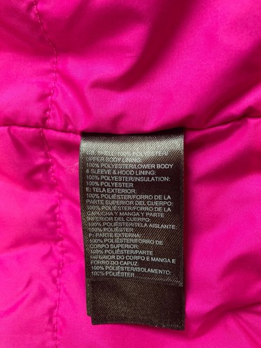 THE NORTH FACE purple HYVENT insulated jacket L pink fleece lined removable hood - Picture 14 of 15