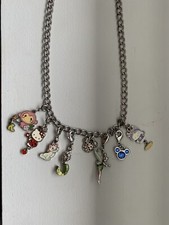 Disney Mickey Mouse Hello Kitty Little Mermaid Charm Silver Necklace