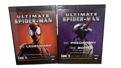 2005 ULTIMATE SPIDERMAN Xbox PS2 Video Game =  2pg Promo Art Print AD Framed