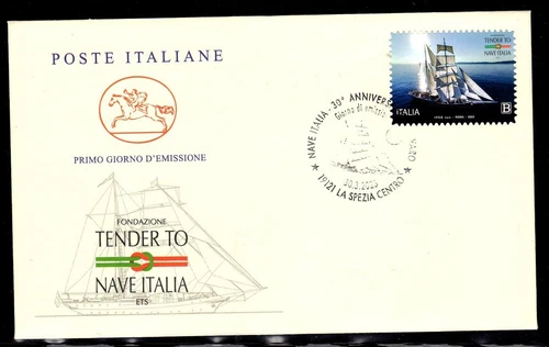 envelope first day fdc 2023 ship launch Italy