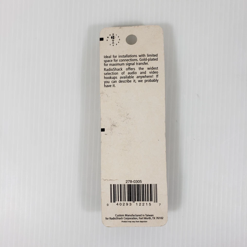 Radio Shack Right-Angle F Adapter, Gold Plated NEW - Image 3 of 4