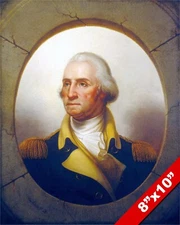 PORTRAIT OF GENERAL GEORGE WASHINGTON US HISTORY PAINTING ART REAL CANVAS PRINT