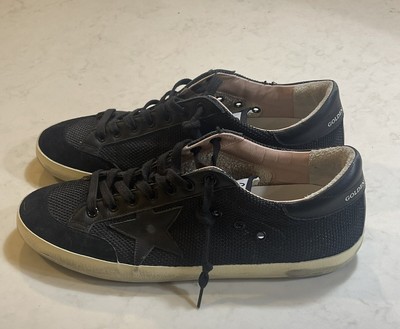 super star penstar sneakers in black mesh and leather