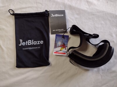 Jet Blaze Ski Snowboarding Goggles Mirrored New With Soft Black Fabric Case