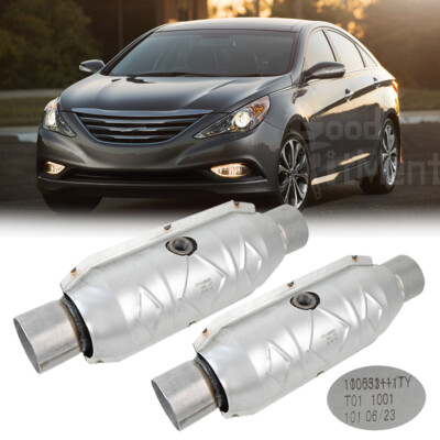 2.5'' Catalytic Converters EPA Heat Shield Stainless For Hyundai Sonata 2.5L V6