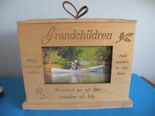 Grandchildren Wooden Photo Frame  Album Holds 120 4x6" Photos Great Gift New V1