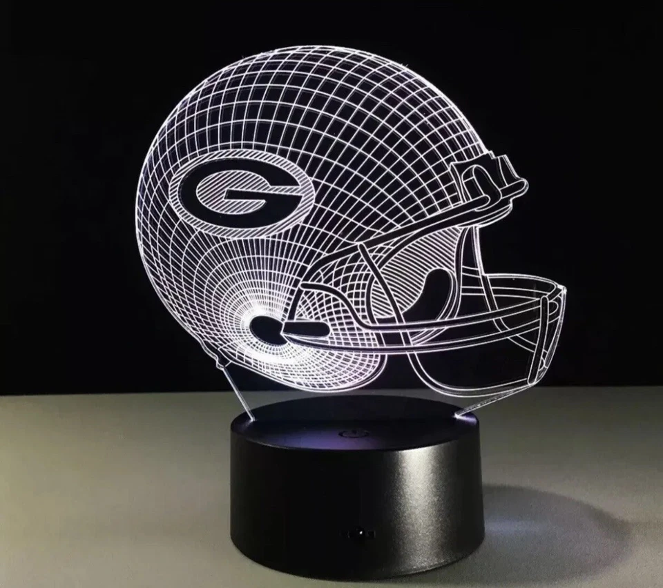 Green Bay Packers NFL Equipo de Fútbol Lámpara de Luz LED Coleccionable Decoración del Hogar Regalo Foto 4 de 4