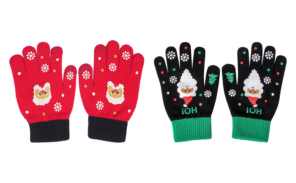 Winter Gloves Waterproof Christmas Winter Warm Thermal Anti Slip Heated Gloves-image