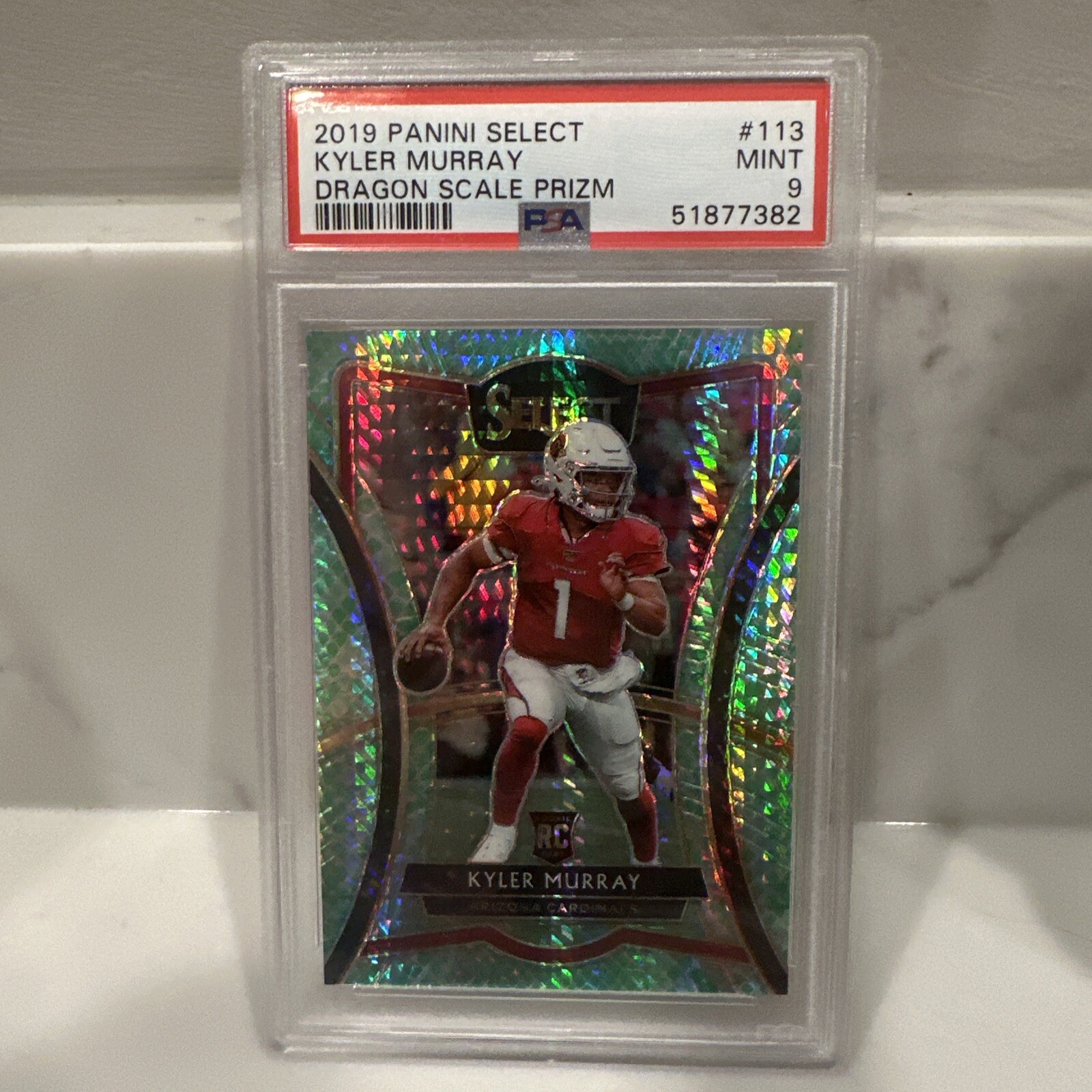 2019 Panini Select Kyler Murray Premier Dragon Scale Prizm RC 2/88 PSA 9 Pop 4
