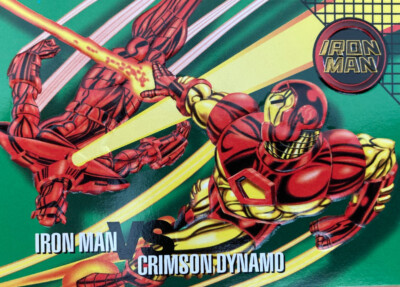 Marvel Vision Embossed Crimson Dynamo Iron Man #96 Fleer/Skybox 1996