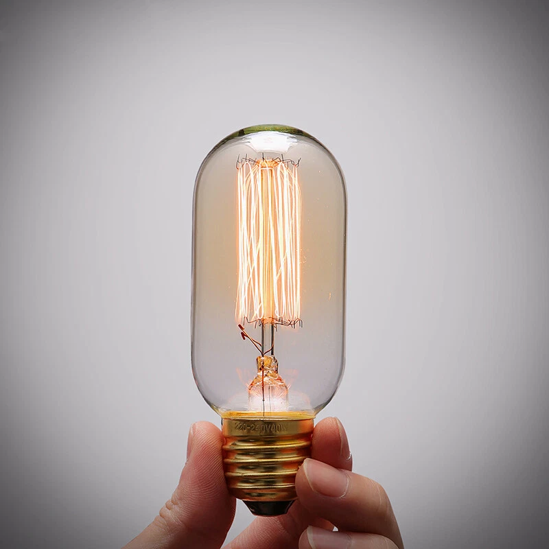 E27 Light Bulb Screw Cap T45 40W 220V Edison Bulb Dimmable Filament Incandescent