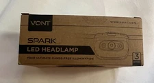 Vont Spark LED Headlamp (2 pack) IPX5 Waterproof White/Red Light Batteries Inc.