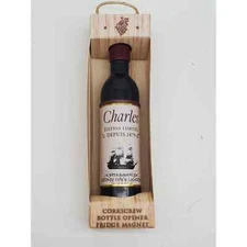 Corkscrew Wine Opener Magnet - Personalized with Charles
