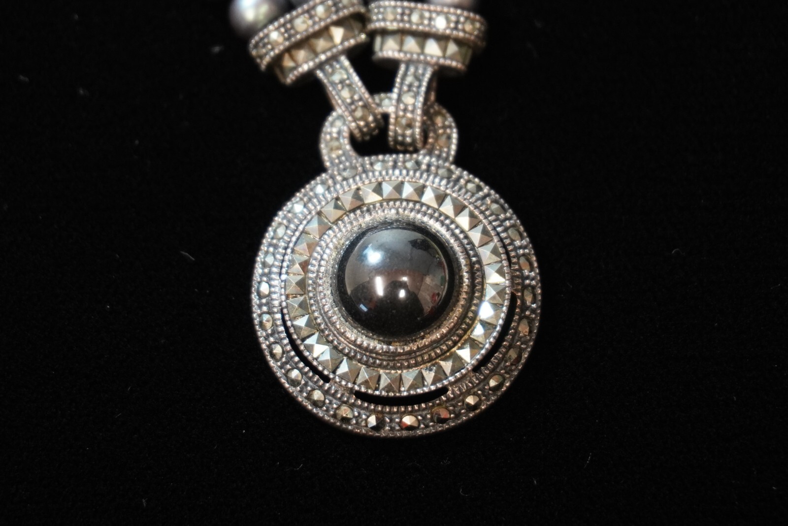 Sterling Silver Double-Strand Hematite Necklace - image 5