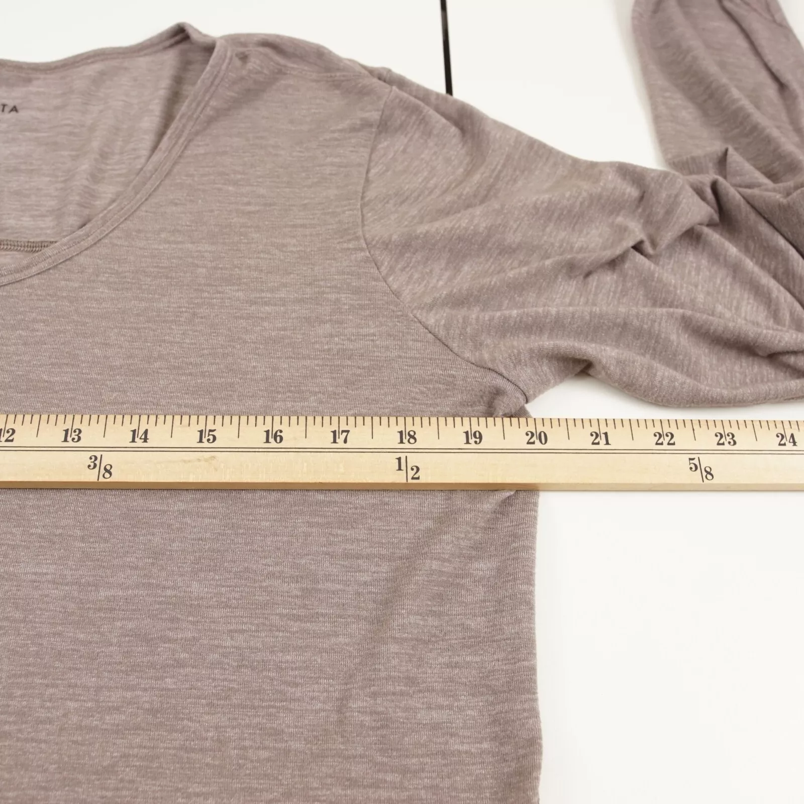 athleta odyssey chi soft long sleeve taupe shirt