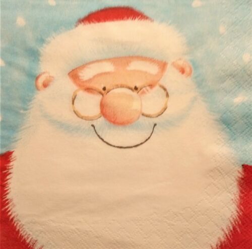 5 Servietten großer Weihnachtsmann 🎄🎄🎄 Natale Weihnachten (015) - Bild 1 von 1
