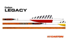 EASTON CARBON LEGACY ARROW W/ 4 INCH HELICAL FEATHERS 6 PACK - 700