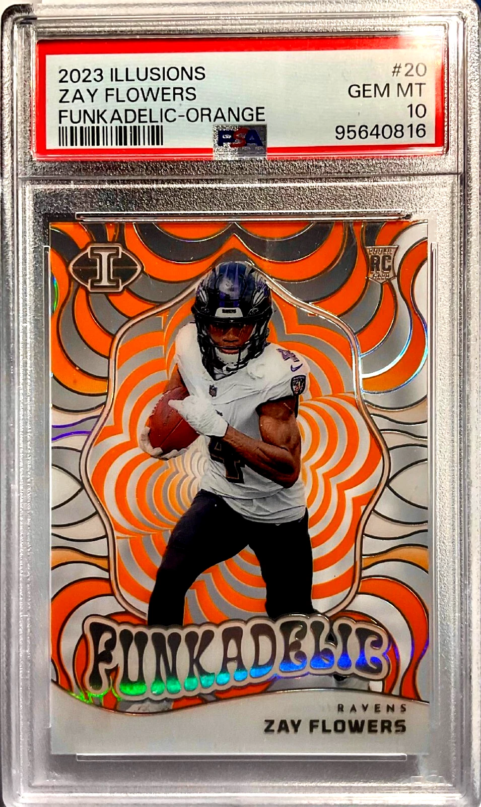 Zay Flowers Panini Illusions Funkadelic #20 Orange