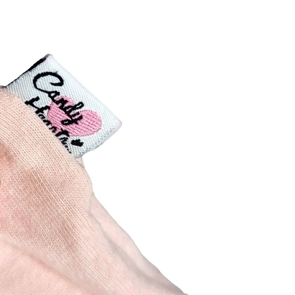 Blusa Hartstrings Candy Hearts feminina manga curta rosa grande tule gola redonda - Imagem 4 de 4