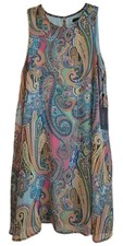 Tommy Hilfiger Paisley Dress Summer Sleeveless Pullover Shift NWT New Size 10
