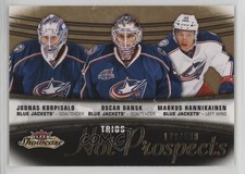 2015 Fleer Showcase Hot Prospects Trios 170/599 Joonas Korpisalo Oscar Dansk jg3