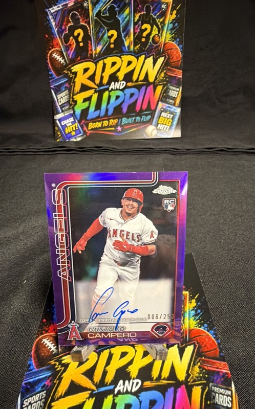 2025 Topps Chrome - Rookie Autographs Gustavo Campero #RA-GCA Purple...