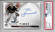 2017 SP Authentic Tom Barrasso AUTO PSA 10 Sign of the Times * HOF * Pop 2