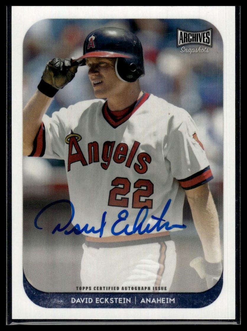 2018 Topps Archives Snapshots #AS-DE David Eckstein Autographs AU AU