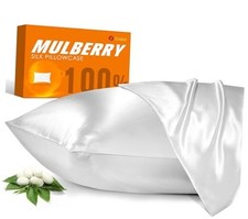 100 Mulberry Silk Pillowcase for Hair and Skin, 22 Momme Pure Natural Silk
