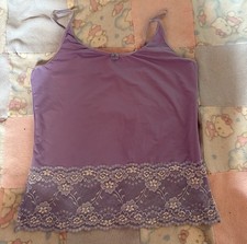   PinkK Cute Dainty Floral Lace Purple Cami Size XL Shoujo Himekaji Y2K Liz Lisa