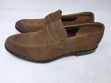 Clarks mens HAWKLEY Mens Nubuck slip on loafers Size 13 Leather 