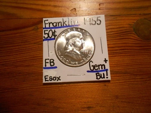 1955 silver Franklin Half Dollar Gem BU+ TOUGH DATE!!!! FBL!!!! NICE!!!!