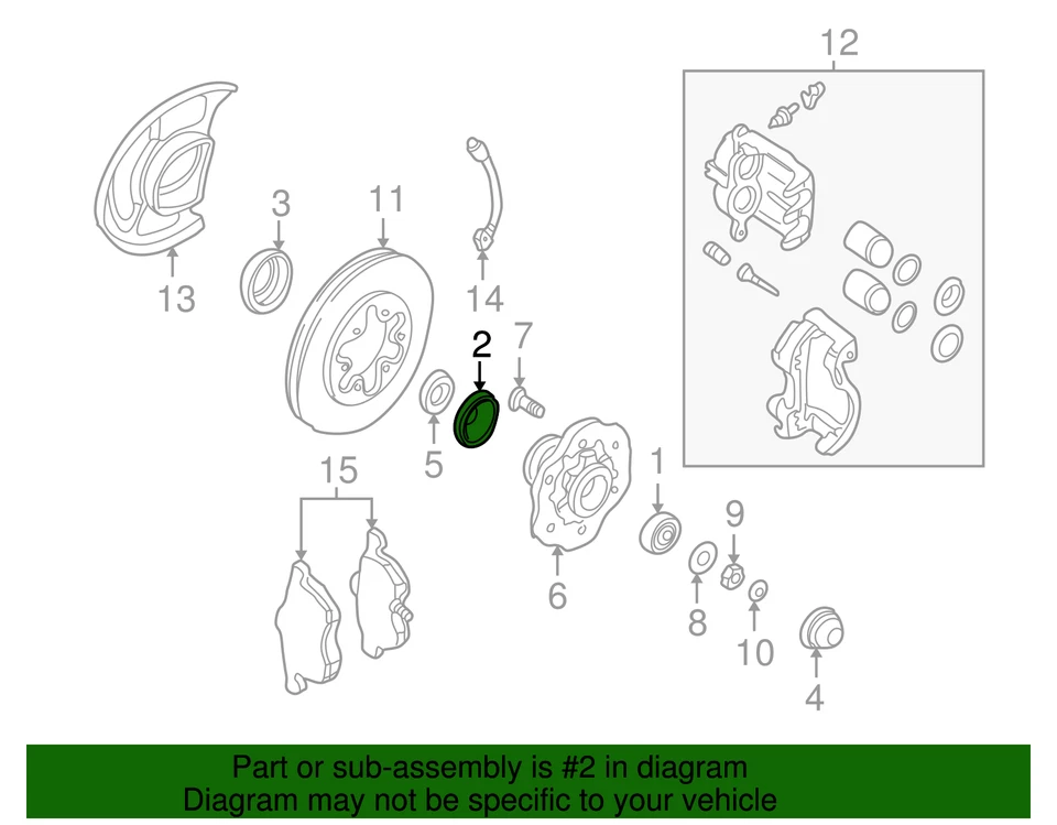 Genuíno Nissan 1984-2001 Nissan - Rolamento interno 40210-VL20A - Imagem 3 de 3
