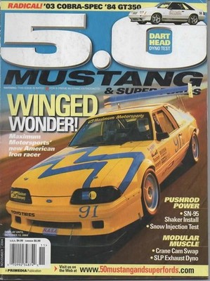 5.0 Mustang & Super Fords Magazine November 2004-1998 Saleen Speedster-1990 GT