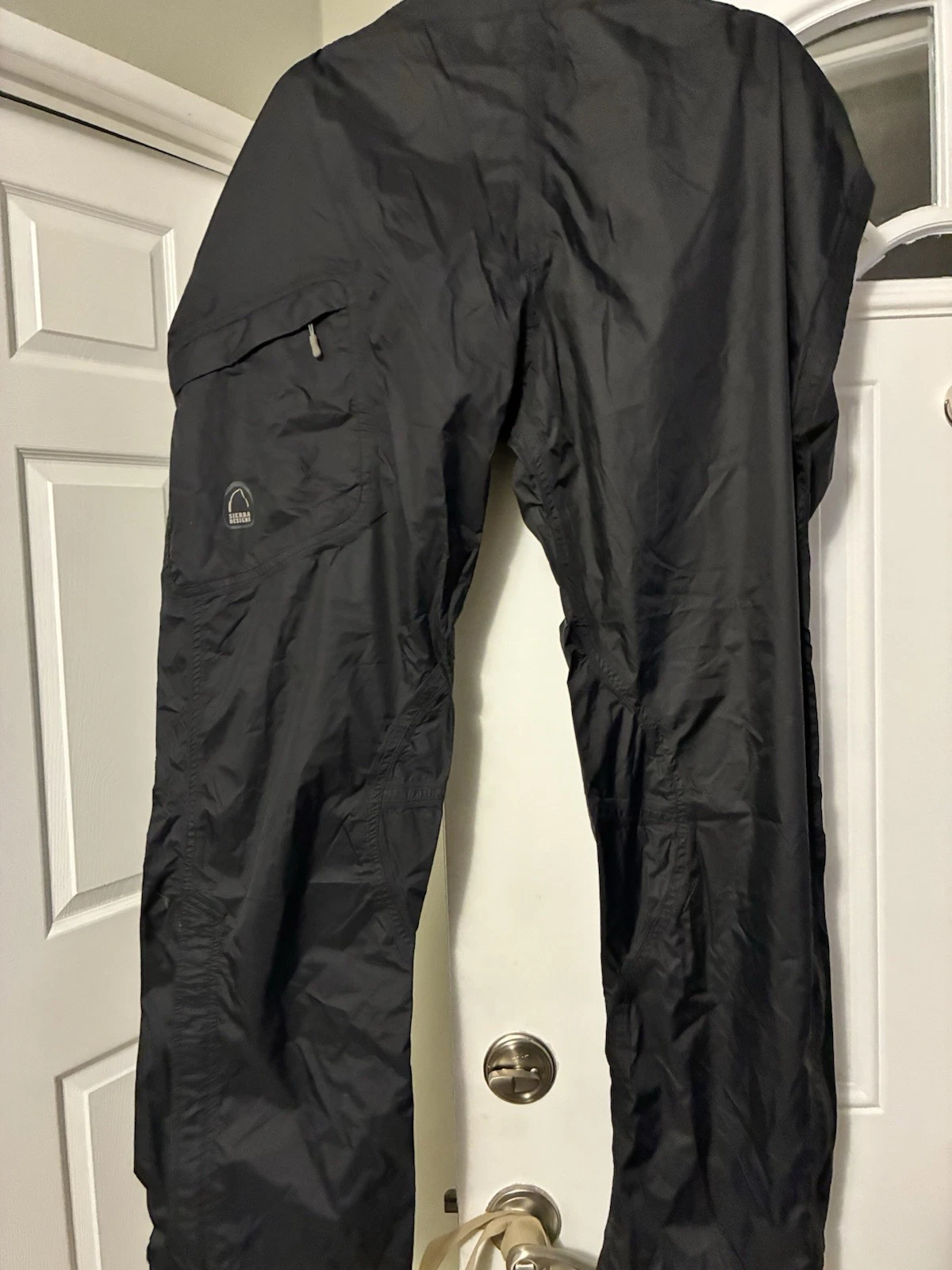 Sierra Designs Pants Mens Extra Large Black Waterproof Packable Hiking Over Pant