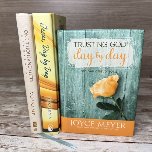 Lot of 3 Christian Devotional Hardbacks Bible Study Books Day-to-Day Joyce Meyer