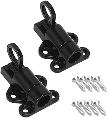 Solid Aluminum Alloy Spring Automatic Latch Surface Mounted Sliding Door Lock, D