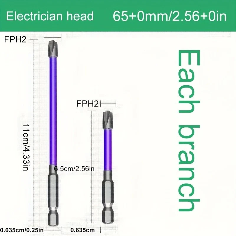 Electrician Phillips Screwdriver Bits - Magnetic S2 Steel for Electrical Repairs - Image 4 of 4