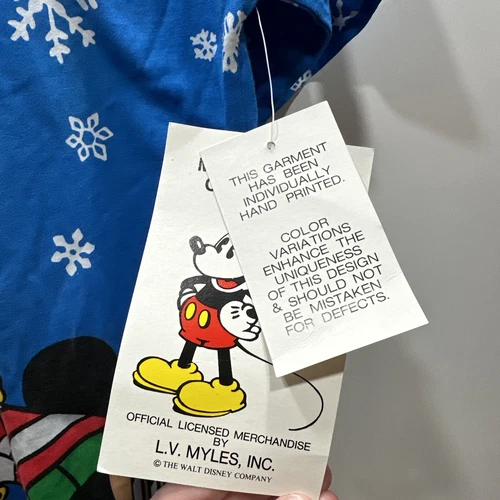 Vtg Mickey Unlimited Radcliffe Lingerie Sleep Shirt 80’s OS Blue All Over Print - Picture 3 of 18