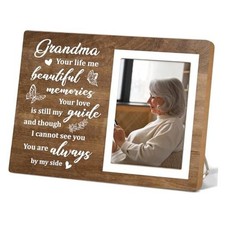 Grandma Memorial Picture Frame   4x6 Wooden Photo Frame,Sympathy Gift for Loss