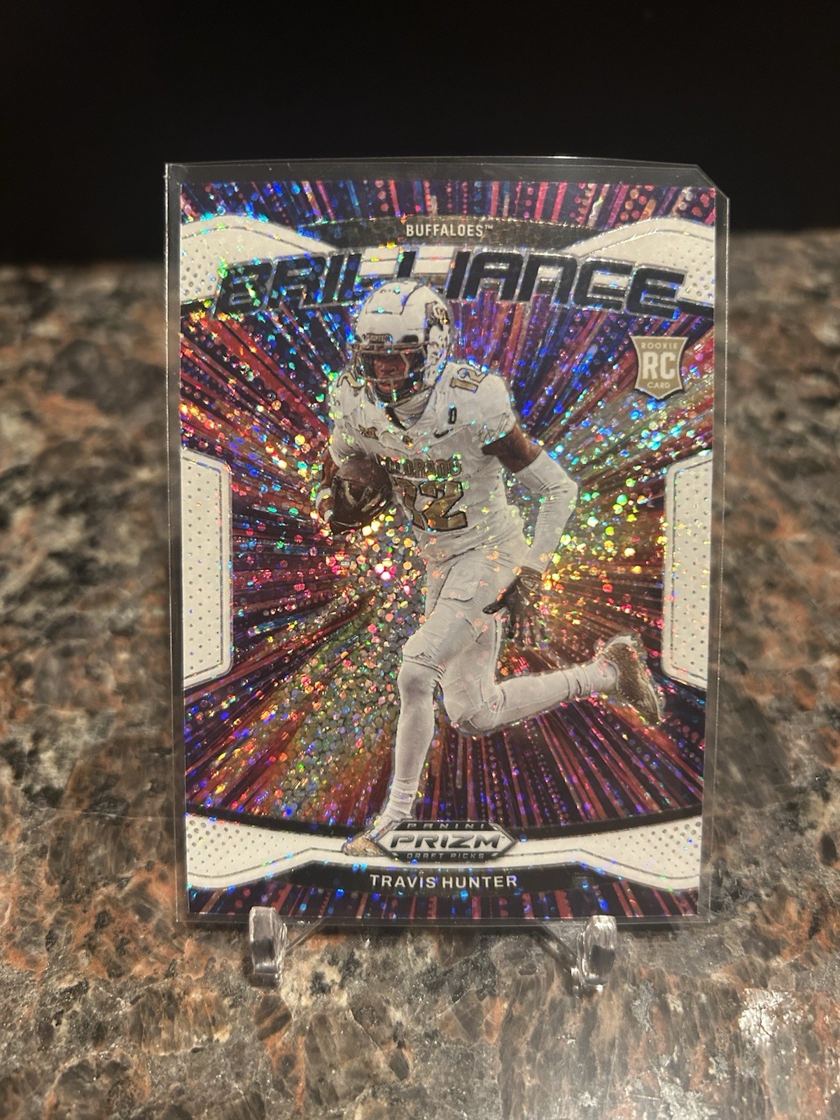 2025 Panini Prizm Draft Picks - Brilliance Travis Hunter White Sparkle #21 (RC)