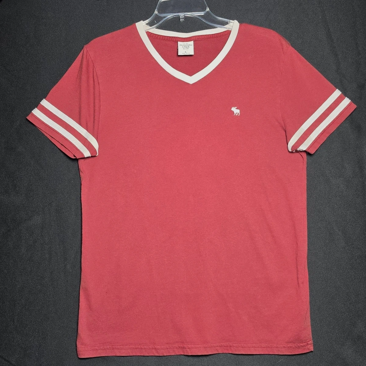 Abercrombie & Fitch Cotton Short Sleeve Striped T-Shirts for Men