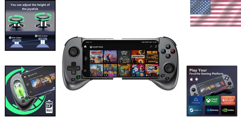 Bluetooth Mobile Game Controller with Phone Case Support - Compact & Versatile - Image 2 of 4