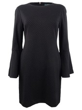 Lauren by Ralph Lauren Women's Polka-Dot Ponte Dress (4, Black)