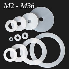 10 PCS WHITE SILICONE HIGH TEMP FLAT RING RUBBER WASHER SEAL GASKETS THICK 1-5mm