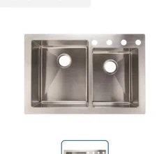 Bala Stainless Steel Double Sink Sku# 8038016 Model 442-6147 60/40 Offset